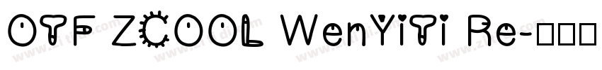OTF ZCOOL WenYiTi Re字体转换